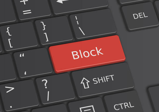 istock A 3D illustration of the word Block written on the keyboard 649144300