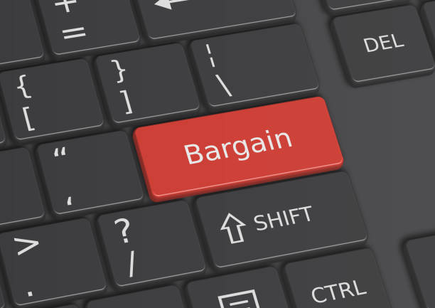 istock A 3D illustration of the word Bargain written on the keyboard 649147876