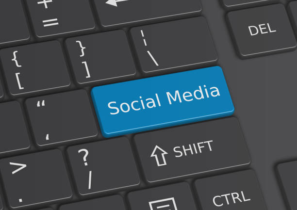 istock A 3D illustration of the words Social Media written on the keyboard 649148150