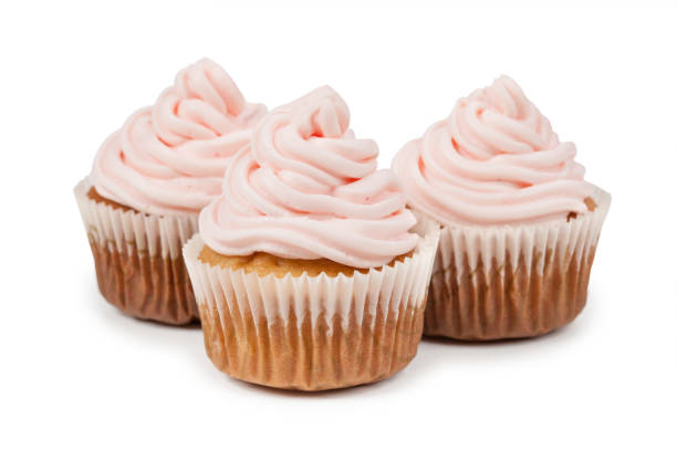 istock Birthday cupcake isolated on white background 649148290
