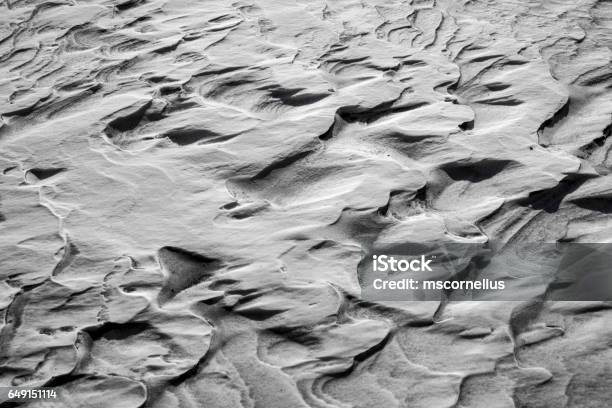 Wind Sculpted Snow Stock Photo - Download Image Now - Abstract, Black And White, Horizontal
