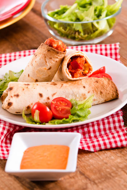istock Tortilla wraps with chicken and vegetable. 649152430
