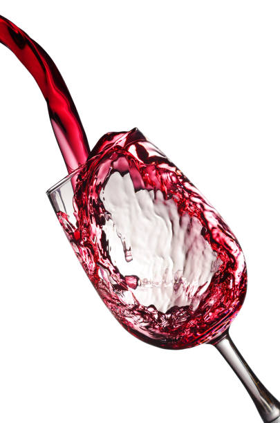 istock Splash of a red wine in glass 649152488