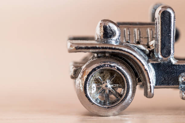 istock Metal model of the ancient car 649152696