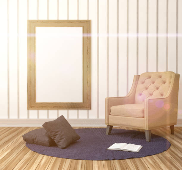 istock mock up poster frame in interior background. 3D Illustration 649155226