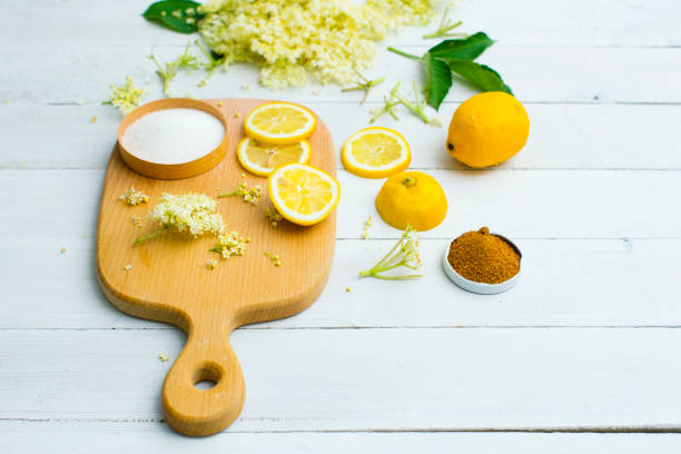 istock Elder blossom drink ingredients 649156736