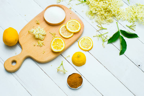 istock Elder blossom drink ingredients 649157312