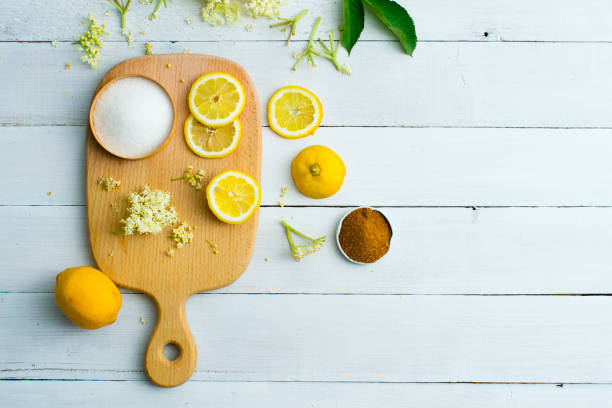 istock Elder blossom drink ingredients 649157374