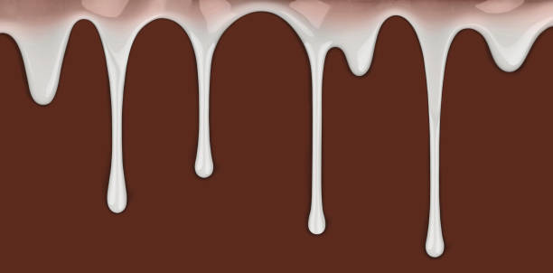 istock drips of condensed milk on a chocolate brown background 649157514
