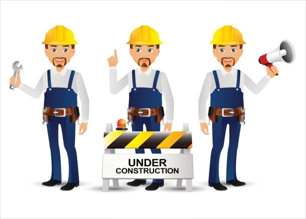 Elegant People-Professional.Engineer, worker Elegant People-Professional.Engineer, worker hardhat roadblock boundary barricade stock illustrations