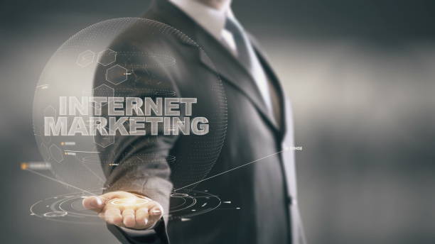 istock Internet Marketing Businessman Holding in Hand New technologies 649160900