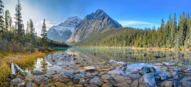 istock Cavell Lake in Jasper National Park, Canada 649183078