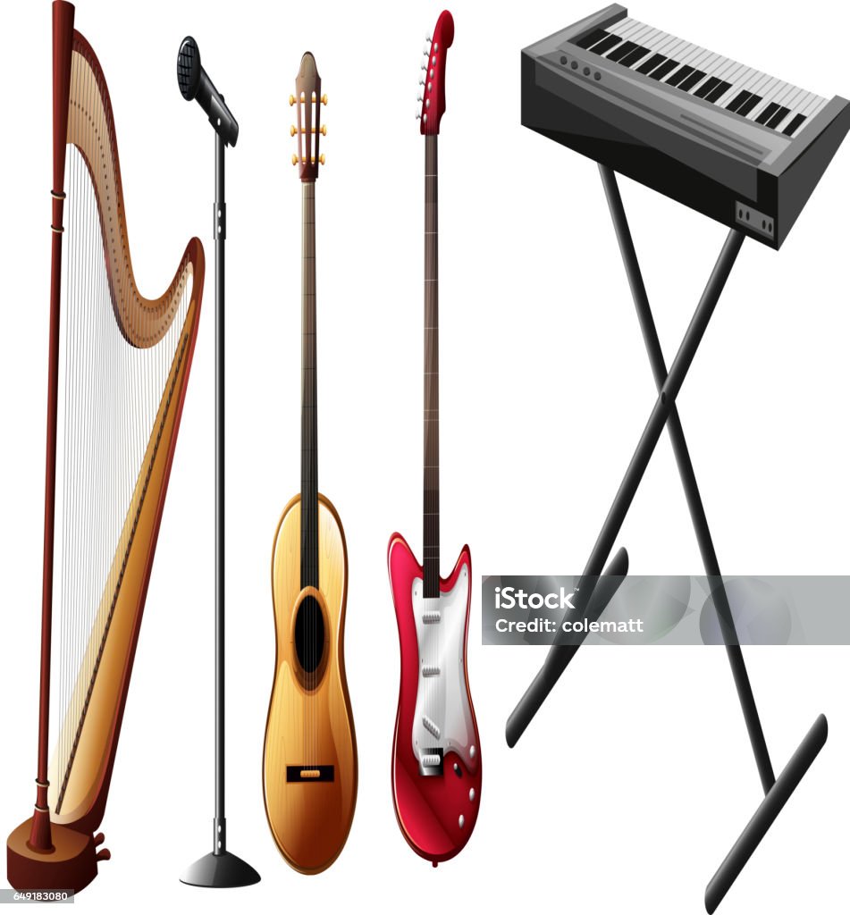Other Instruments Different Kinds Of Musical Instruments Stock Illustration - Download ...