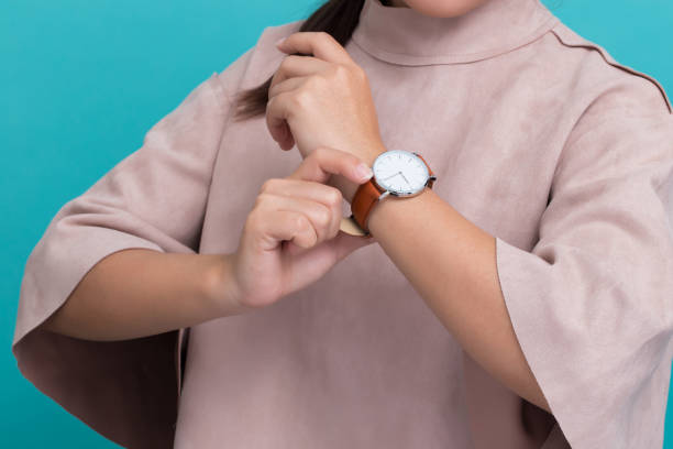 istock Woman with leather watch 649184042
