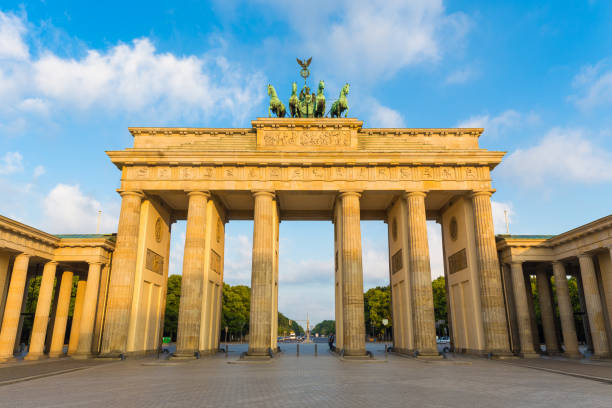 istock Brandenburg Gate at sunrise, Berlin, Germany 649184688