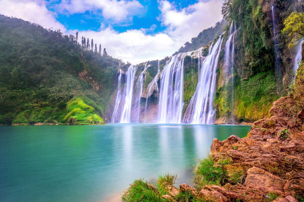 istock Jiulong waterfall in China. 649191170