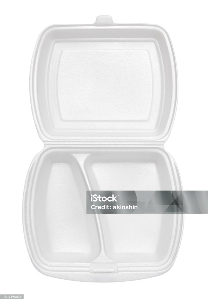 Fast Food Container White Empty Polystyrene Container For Fast Food Isolated On White Background ...