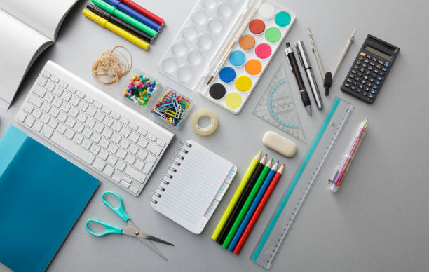 istock Office: Office Supplies Still Life 649198224