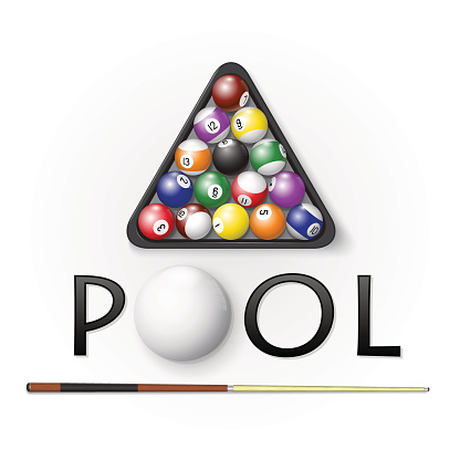 Pool billiards background.