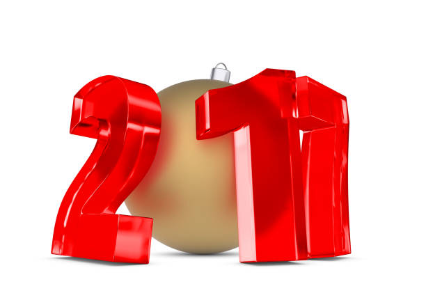 istock New 2017 year glass figures with gold decoration ball 649201758