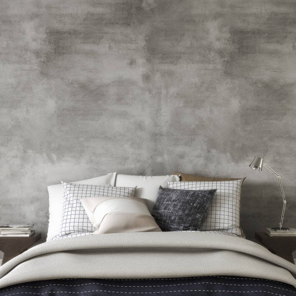 istock Bedroom with decoration and copy space 649208284