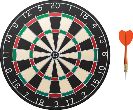 Darts set isolated on white vector