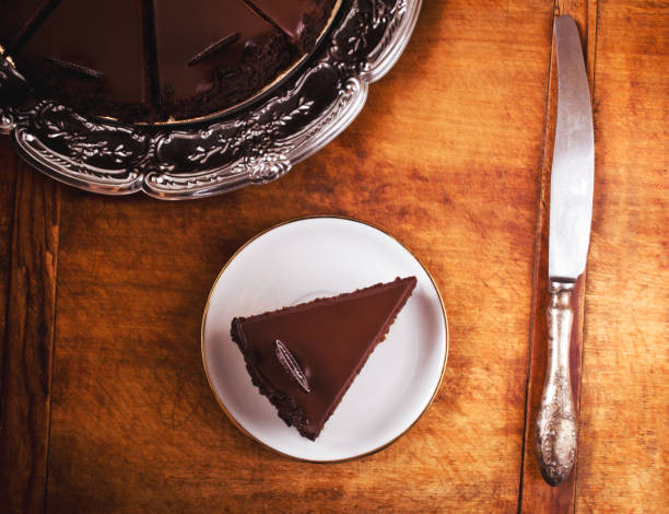 istock Amazing chocolate cake directly above 649218368