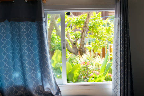 istock View on green nature from home window 649222750