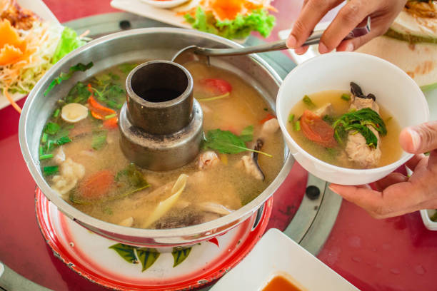 istock Fish soup, Tom Yum Fish, Thailand food. 649239122