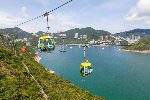 Cable car in Ocean Park in Hong Kong