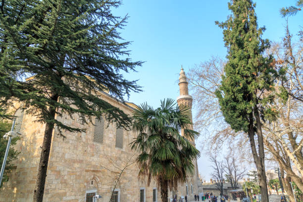 istock Ulucami mosque with trees in Bursa, Turkey 649245938