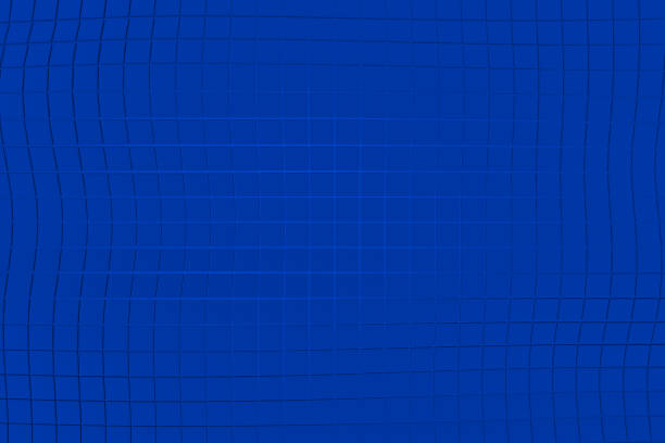 istock Wavy surface made of blue cubes 649246160