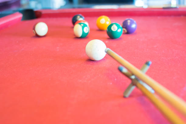 istock Snooker balls on the snooker table. 649248660