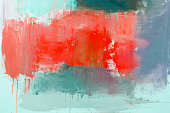 Abstract painted red and green art backgrounds