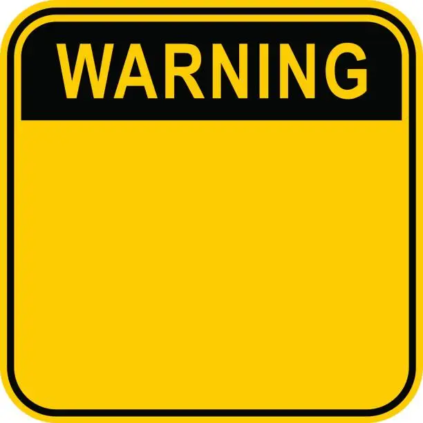 Vector illustration of Sticker Warning Safety Sign