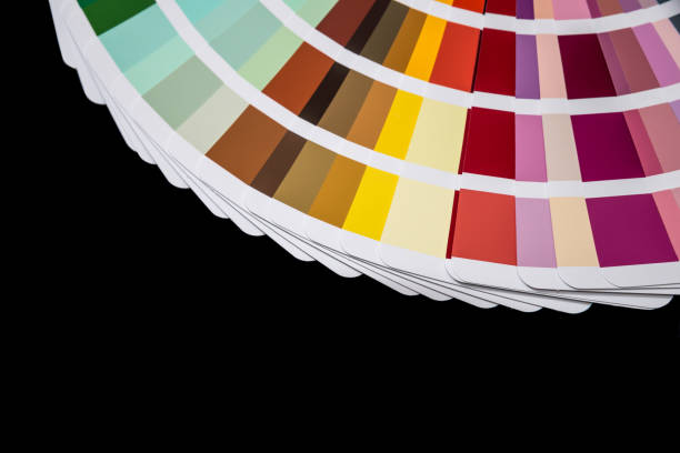 istock Color palette guide  isolated on black. 649252254