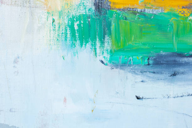 istock Abstract painted greenblue  and yellow art backgrounds 649256232