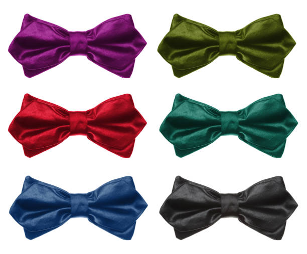 istock Collection of color bow tie. Isolated on white. 649261722