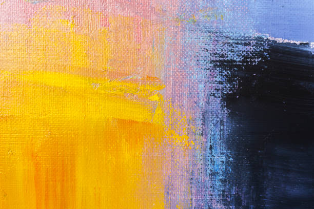 istock Abstract painted yellow and blue art backgrounds 649261748