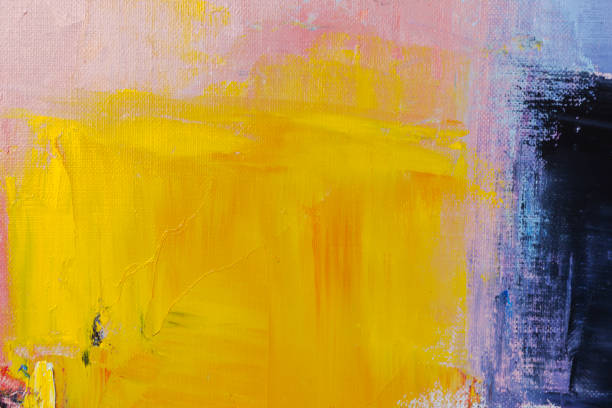 istock Abstract painted yellow and blue art backgrounds 649262230