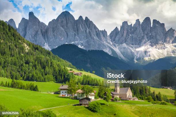 Val Di Funes South Tyrol Italy Stock Photo - Download Image Now - Alto Adige - Italy, Mountain, Mountain Village