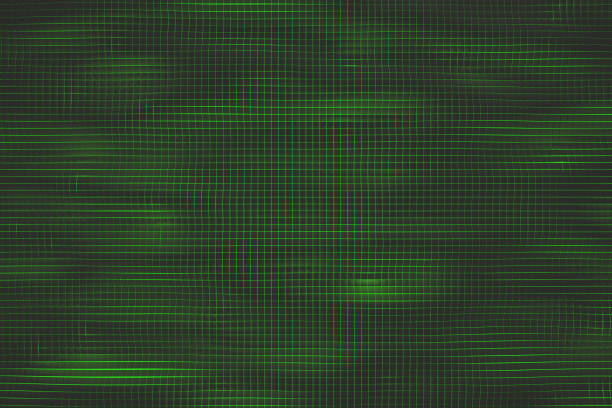 istock Wavy surface made of cubes with glowing background 649262604