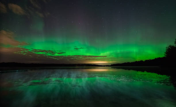 istock Northern lights (Aurora Borealis) in Sweden 649266832