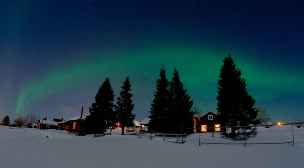 istock Northern lights (Aurora Borealis) in Sweden 649266862