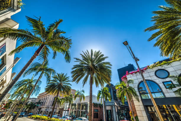 Rodeo drive in Beverly Hills stock photo