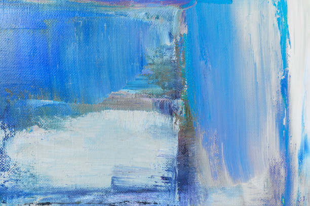 istock Abstract painted blue and gray art backgrounds 649270394