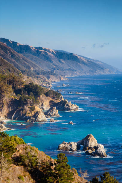 big sur, kalifornia, stany zjednoczone ameryki - coastline california big sur beach zdjęcia i obrazy z banku zdjęć