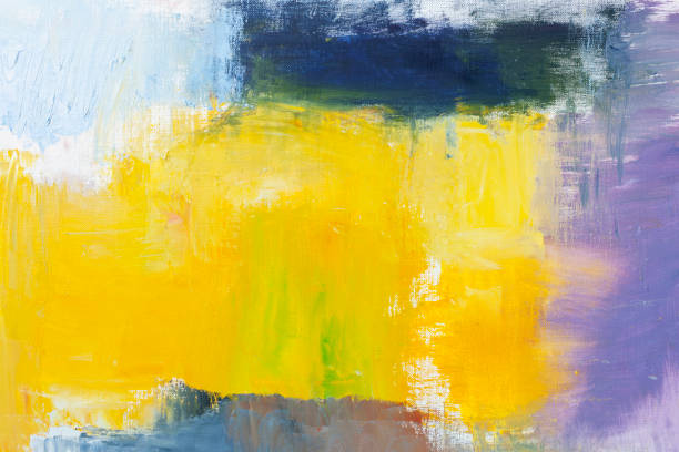 istock Abstract painted yellow and blue art backgrounds 649275102