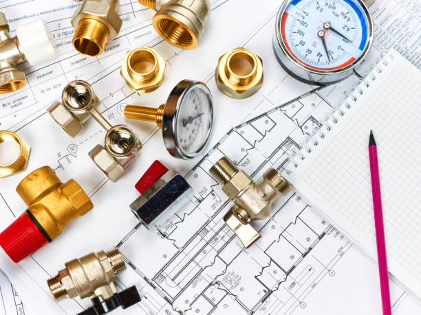 istock Engineering heating. Concept Heating. Project of heating for house. 649277482