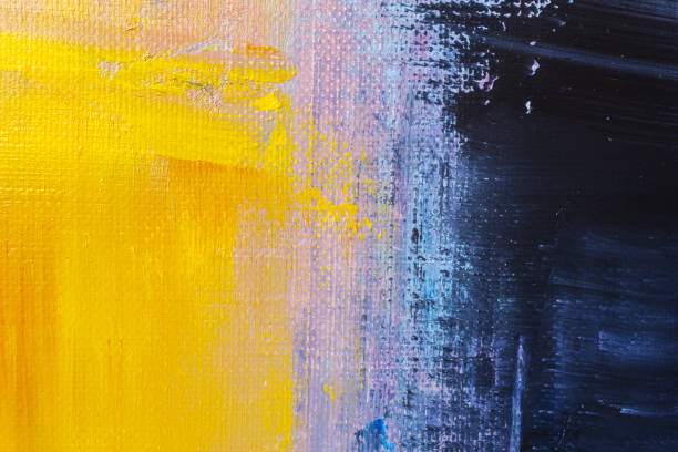 istock Abstract painted yellow and blue art backgrounds 649278722